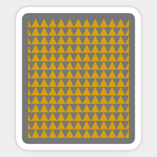 Grey and Mustard Yellow Triangle Geometric Pattern Sticker